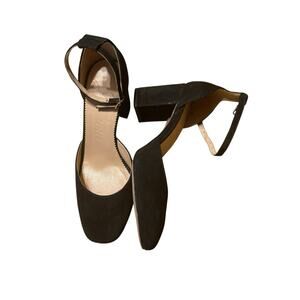 J Crew Women’s Shoes Pumps Block Heels Black Velvet 5 M